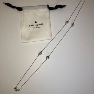 NEW Kate Spade Long Silver Lady Marmalade Necklace